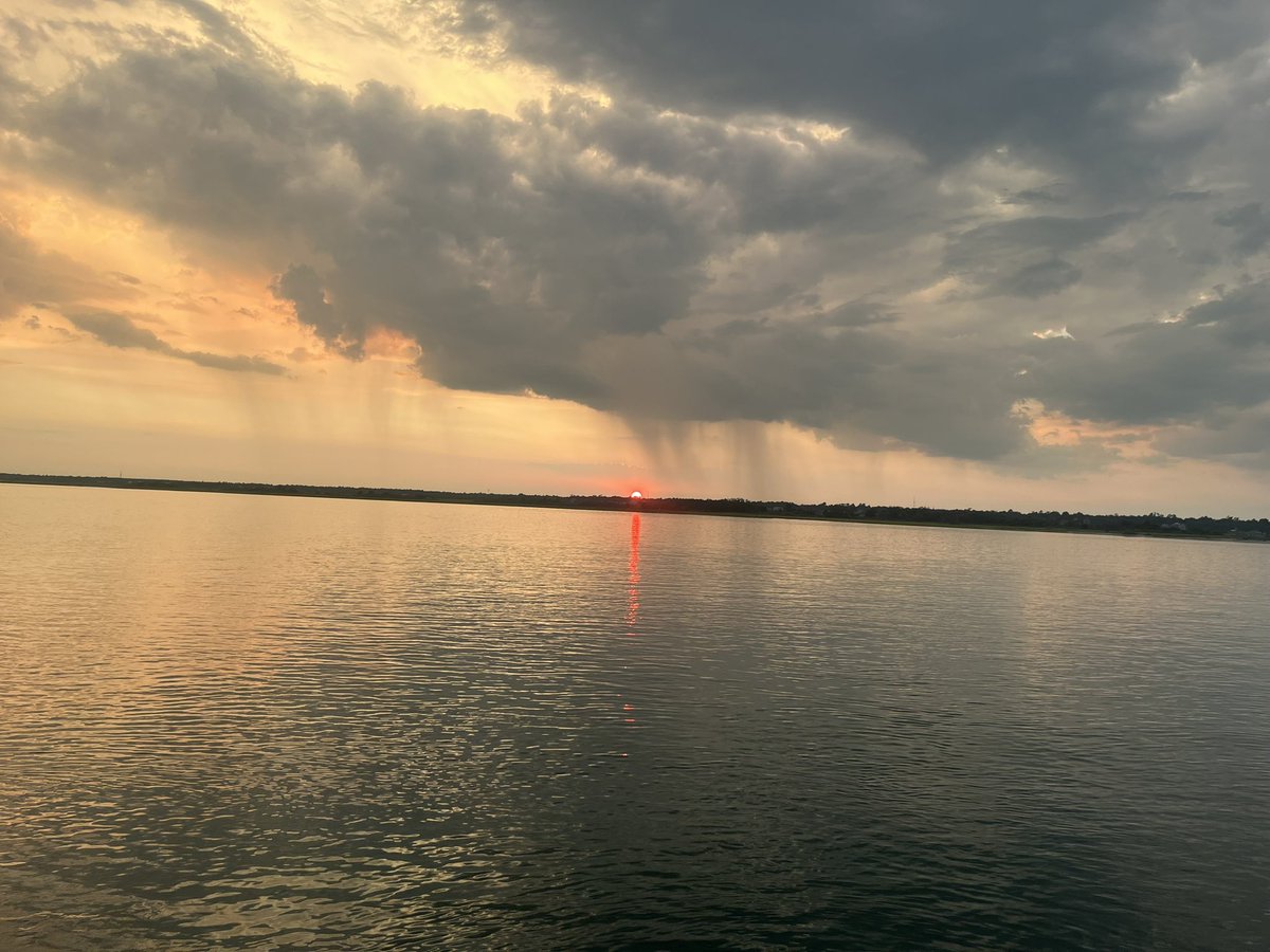 <a href="/EthanClarkWX/">Ethan Clark wx</a> Sunset beneath a veil of rain.  Topsail Island. #ncwx