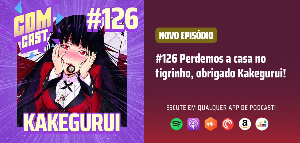 cdmcast's tweet image. 🎙️ NO AR!
A plataforma TÁ PAGANDO! Ouça nosso podcast de Kakegurui e descubra agora como fizemos uma renda extra com o TIGRINHO🐯!!
🟢 APOSTO QUE VOCÊ NÃO VAI CLICAR NO LINK: bit.ly/cdm-kakegurui
