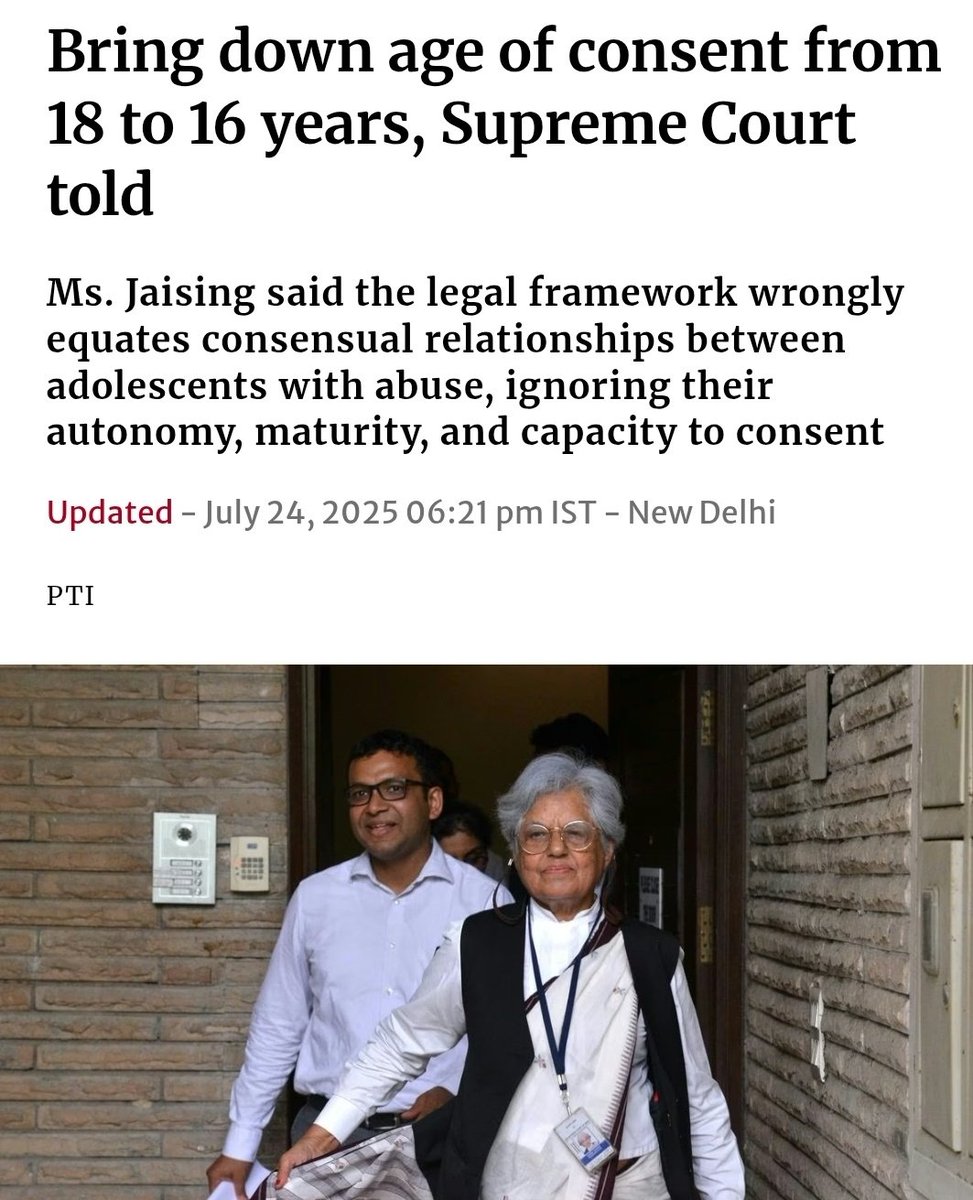 Supreme Court of India is deliberating to lower age of Consent for sex to 16 year's. We all know where it's heading. They will make it 6 year's soon. Why not hand over marriage certificates in kindergarten? 

Our courts are truly Sh@r!ya compliant. This is being done to protect