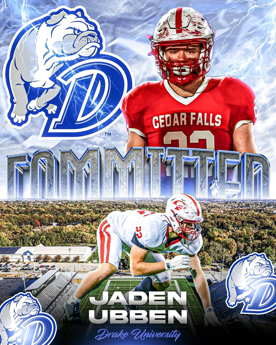JadenUbben's tweet image. 100% committed!!! #GoDogs
@CoachJoeWoodley @joe_evans7 @AdamCox38 @DrakeBulldogsFB @Football_CF @TheStrengthU @D1Apex @DarielShepherd