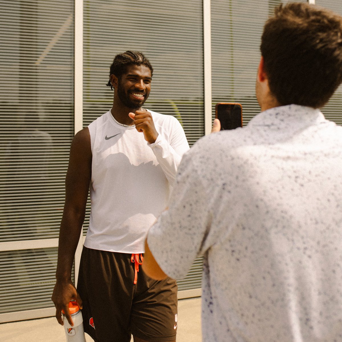 nflmikey_'s tweet image. Couple shots from the Shedeur interview. 👀🐶

#Browns