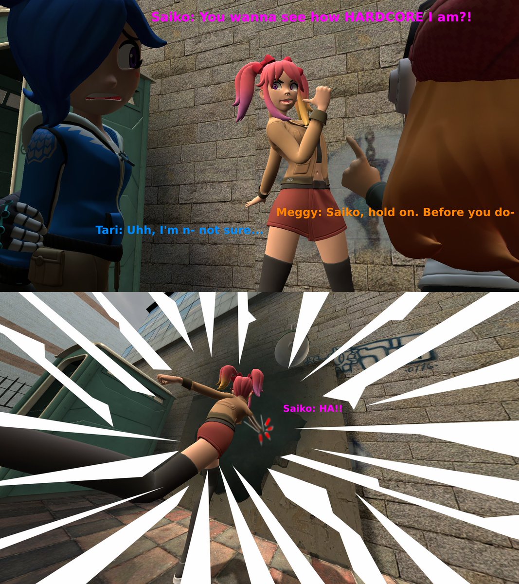 SamuelLutterodt's tweet image. #smg4meggy #smg4fanart #MeggySMG4 #MeggySpletzer #Meggy #smg4tari #tarismg4 #smg4saiko #Saikosmg4
SMG4: Hardcore
(Alternatively Titled: Saiko's First Actual Comic)