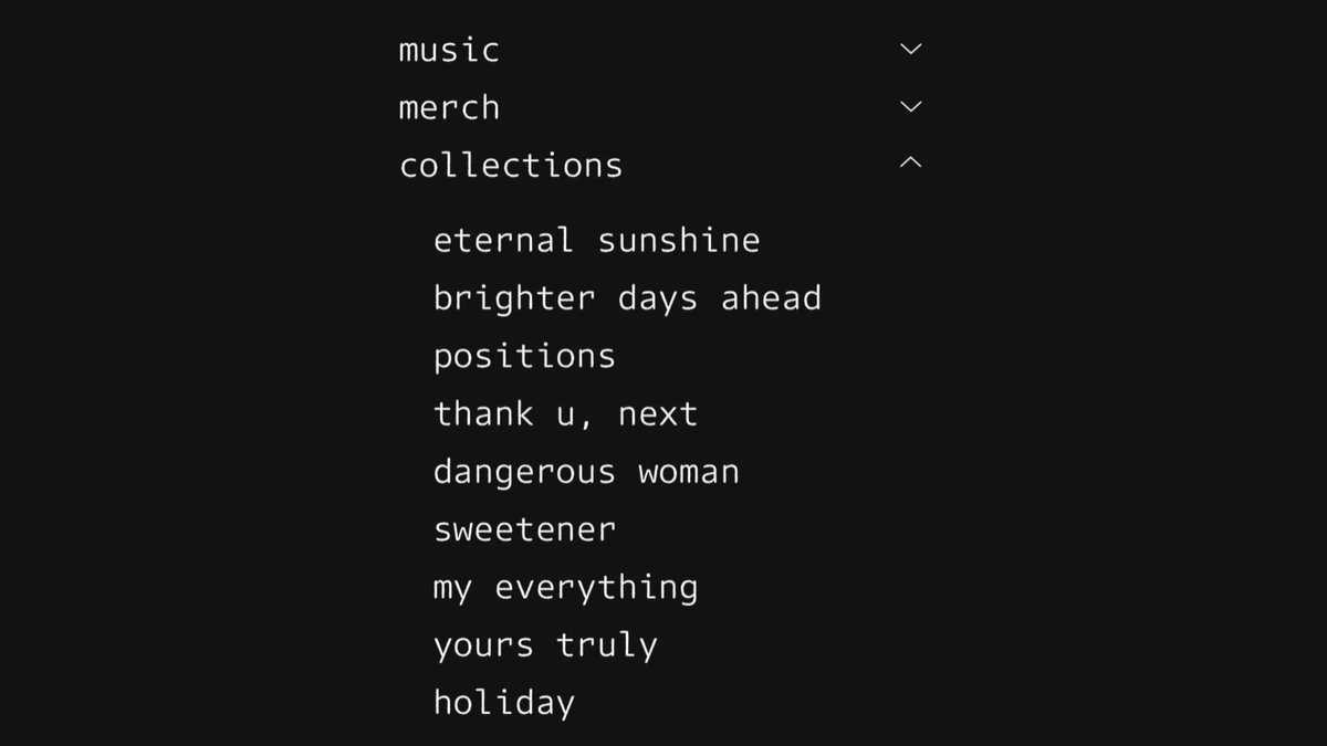 chartsariana's tweet image. Ariana Grande’s official store has just been updated and all 7 albums have been restocked and every era now has its own folder, with most products available for pre-order, shipping August 22.
— With tomorrow being July 27, could a tour announcement be just around the corner?