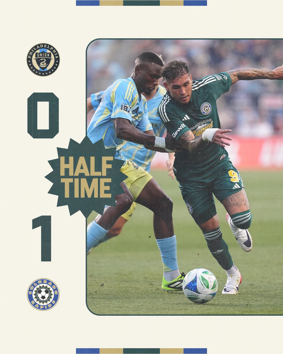 ColoradoRapids's tweet image. Heading into the half with the lead

#PHIvCOL