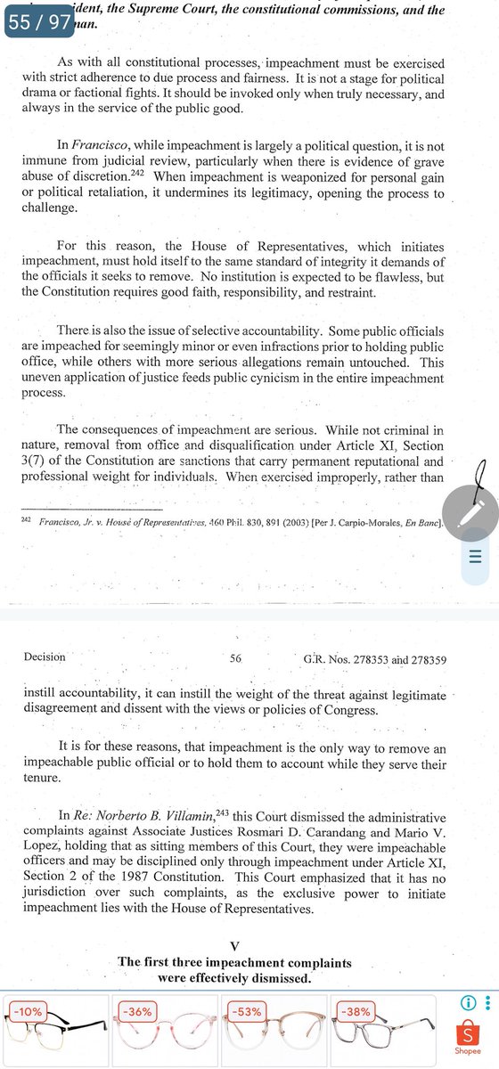 SC : " Good faith, responsibility and restraint." Wala si Romualdez nyan. It was a political maneuver to disqualify the VP as a prrsidential candidate in 2028 so he will have a chance to win.