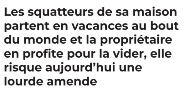_Direct_News's tweet image. #FRANCE #ONMARCHESURLATETE #CRETINISTAN
Spécial vacances :
Protection des squatteurs. Vrai ou Intox ?
#squats #justice #etatdedroit