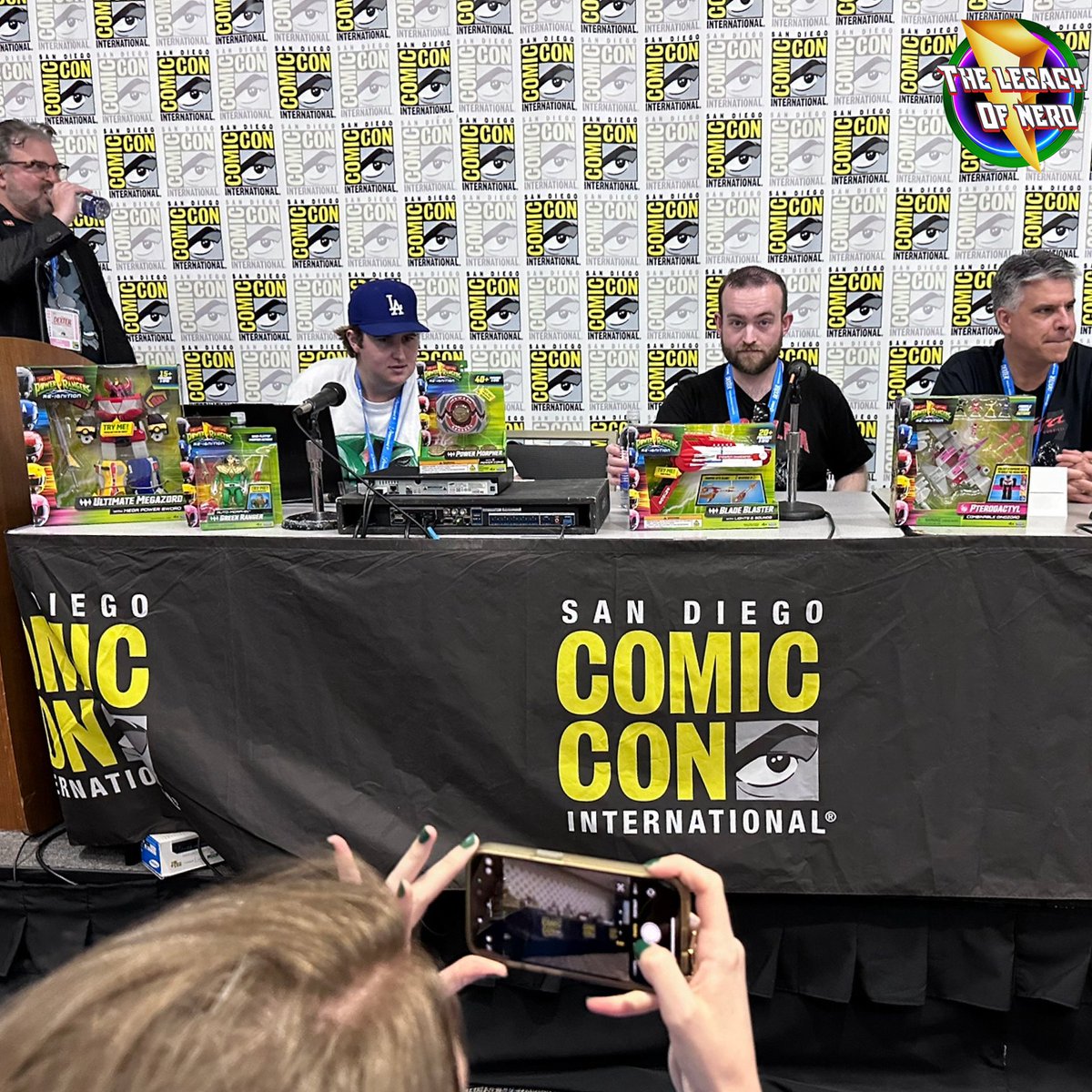 thelegacyofnerd's tweet image. ‘Mighty Morphin Power Rangers’ Reigniton toys on display at the Playmates SDCC Panel