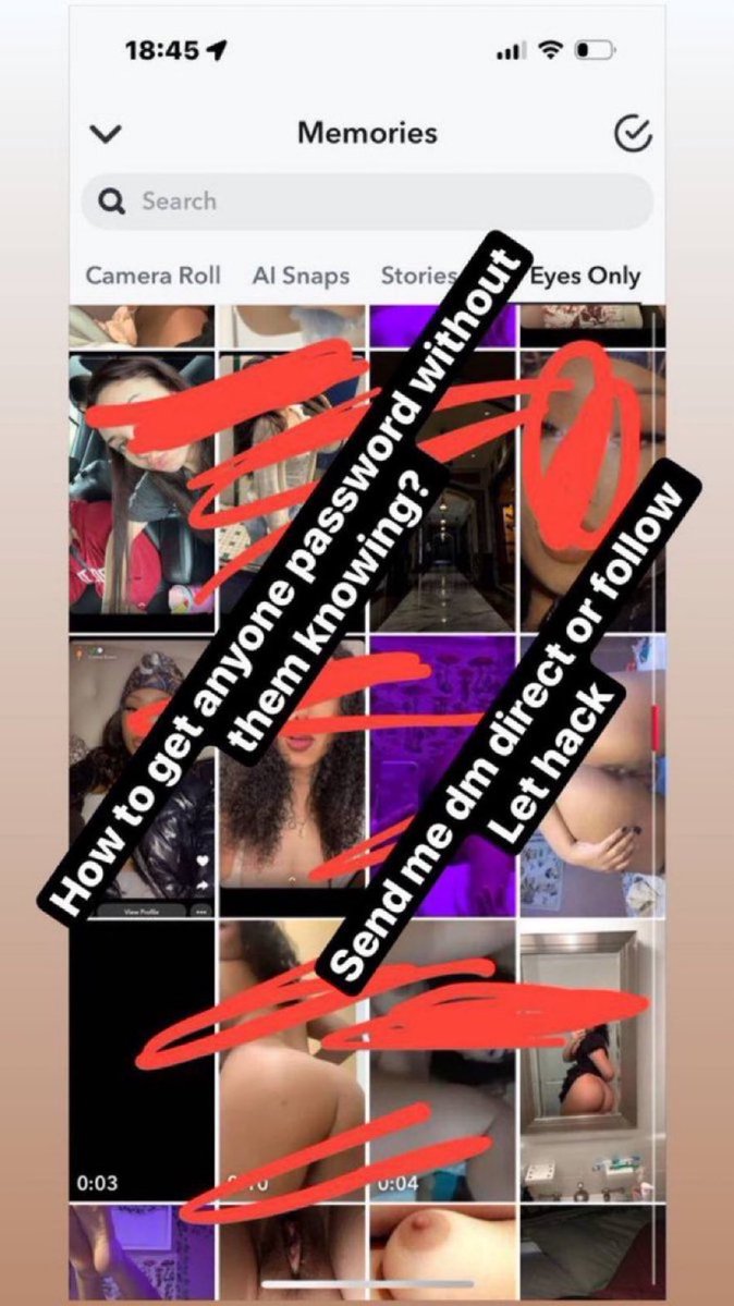 Hacked done ✅ 

Hack snap without password,Breach Eyesonly?
  - Pay before service
#Snapgod 
    #EasyMoney
 #snaphack    
#snapchathacked’
  #buyingcontent    
  #snapchatdown #crypto #myeyesonly 
       #breachmyeyesonly 
📥📥📥

t.me/Davecyber_hack…