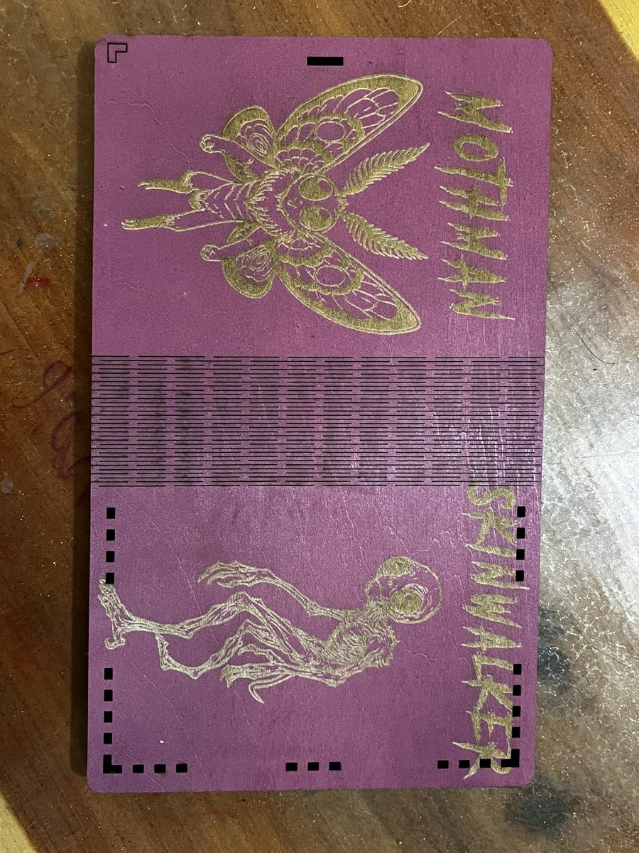 Cryptids bookbox in progress.