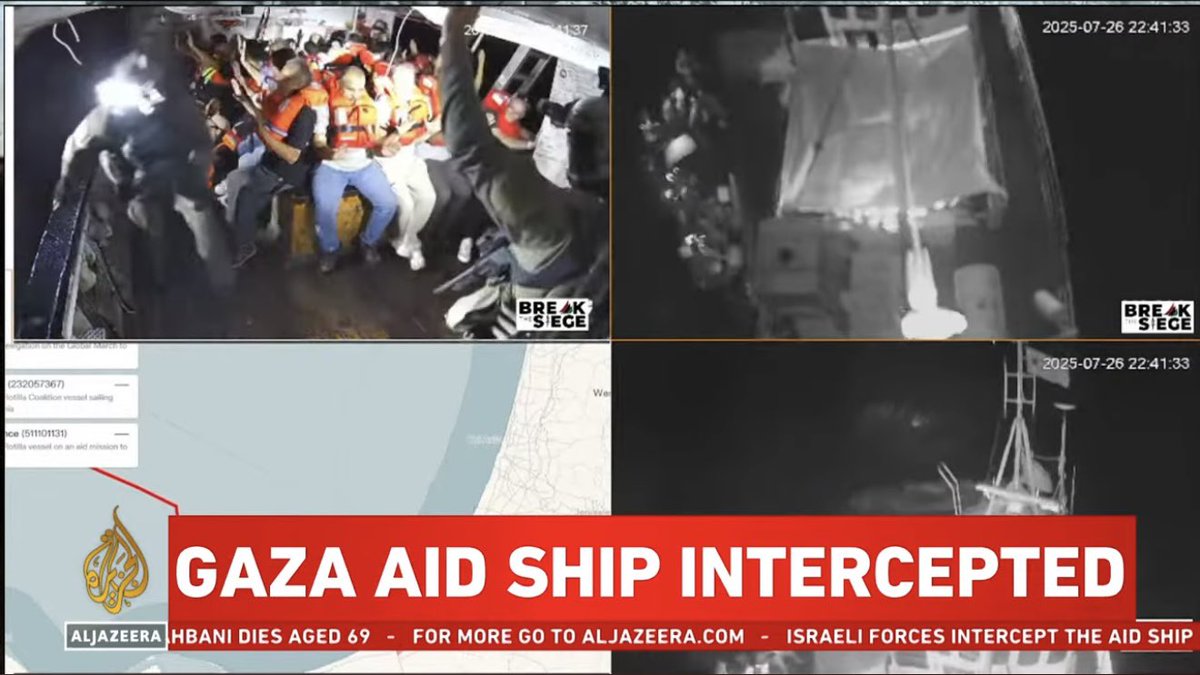 Another gross breach of international law from Israel as it again abducts civilians from international waters. This time it’s the crew of the Handala who were trying to bring food and medicine to the people of Gaza, to break the siege and mass starvation imposed by Israel.
