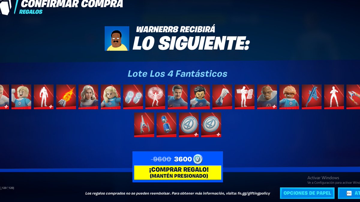 darlingeoR's tweet image. 🚨 ENTREGANDO SKINS 🚨
Voy a dar 20 skins de LOS 4 FANTÁSTICOS en Fortnite 🔥
Entrega Especial a un amigo/mod cercano 🎁 @WarneReady