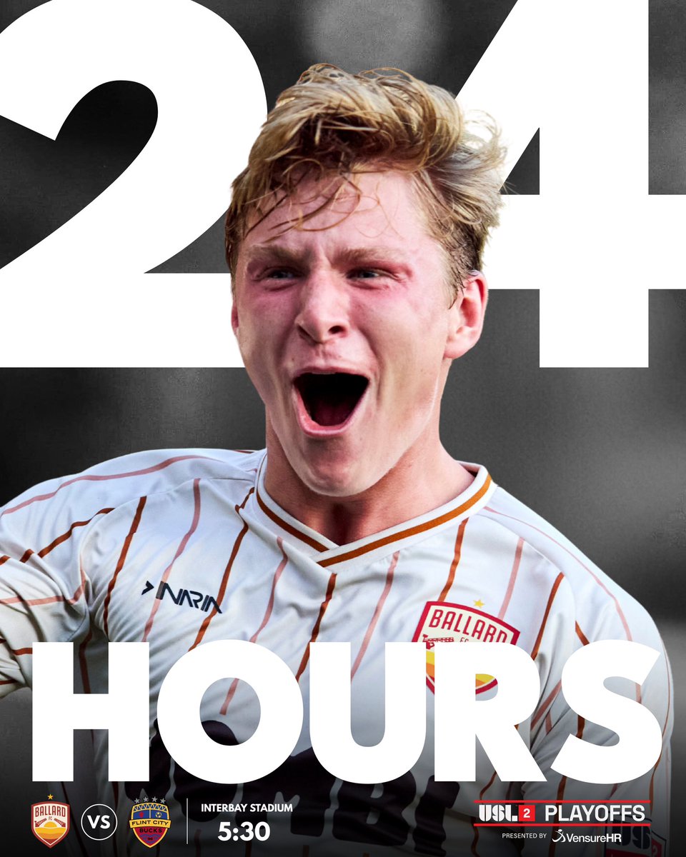 GoBallardFC's tweet image. It’s nearly here⏳…
The National Semifinal kicks off in 24 hours‼️
🎟️ VERY LIMITED, get them before they’re gone at goballardfc.com/playoffs
#BallardFC | #UpTheBridges