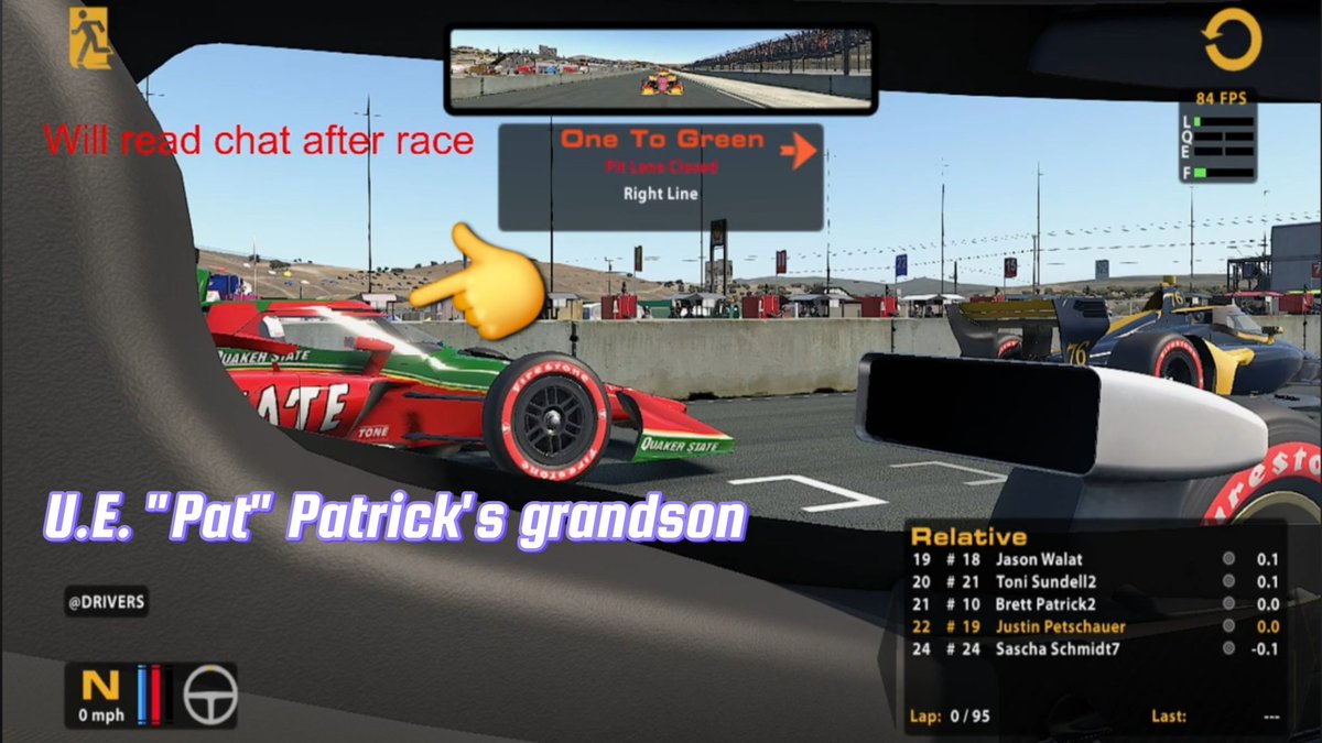 The one thing i will always like about iRacing, especially racing in the iRacing IndyCar Series, you never know who you will be racing against that has a major connection to said form of racing in real life. In this case, earlier today, i had that chance once again.