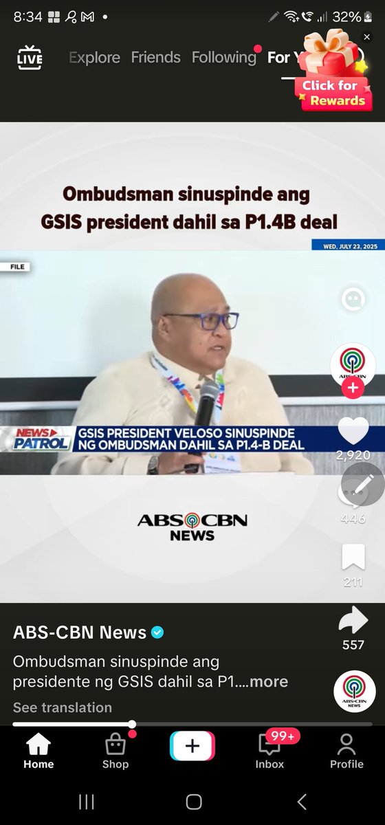 Ang kapal naman nitong si Veloso kasi. 1.4 Billion deal . Hindi nyo pera yan. Pera yan ng SSS members.
