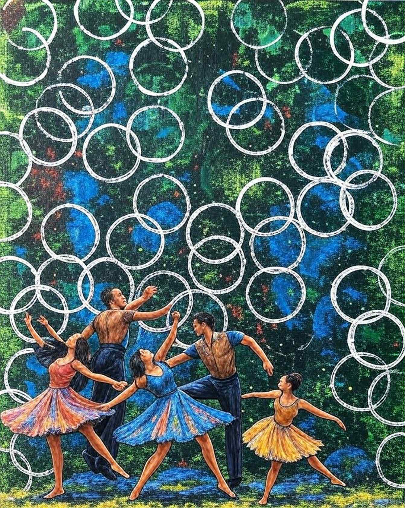 H*O様 抽象画 顔の集合 油彩画 Amazon.co.jp: 孔柏基作 油彩画「菩薩 顔」額装, アンティーク調