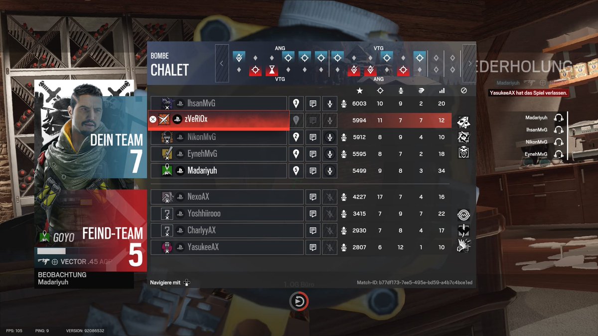 Unser Captain <a href="/IEyneh/">Eyneh</a> ist wieder da, und wen wunderst wor starten direkt wieder mit einem Sieg! Wir konnten uns 2:0 gegen #Avox im <a href="/ControllerCup/">Elite Controller League</a> durchsetzen .

Line-up 

<a href="/IEyneh/">Eyneh</a> 
<a href="/zVeRiOx/">zVeRiOx 🌧</a> 
<a href="/Ihsaniyuh/">Vrtex | Ihsan</a> 
<a href="/BeAsTololo/">Nikon.</a> 
<a href="/yMadaraaa/">Madariyuh</a> 

GG!         #MvGonTop