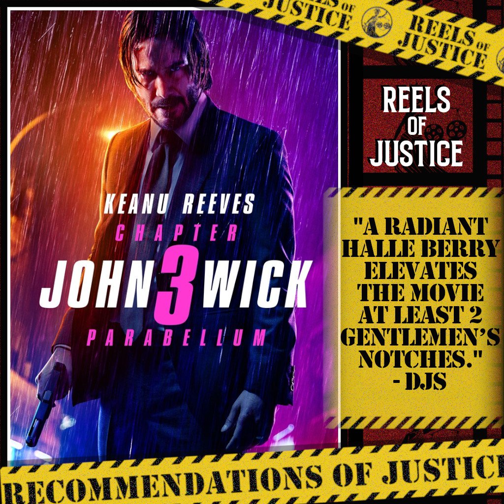 ReelsOfJustice's tweet image. "A radiant Halle Berry elevates the movie at least 2 Gentlemen’s notches." - DJS, ‘John Wick 3 (2019)’
#RecommendationsofJustice #movie #movies #podcast #podcasts #podcasting #film #films #filmtwitter #moviereview #movienight #WhatToWatch #cinema #movietime #movietwit