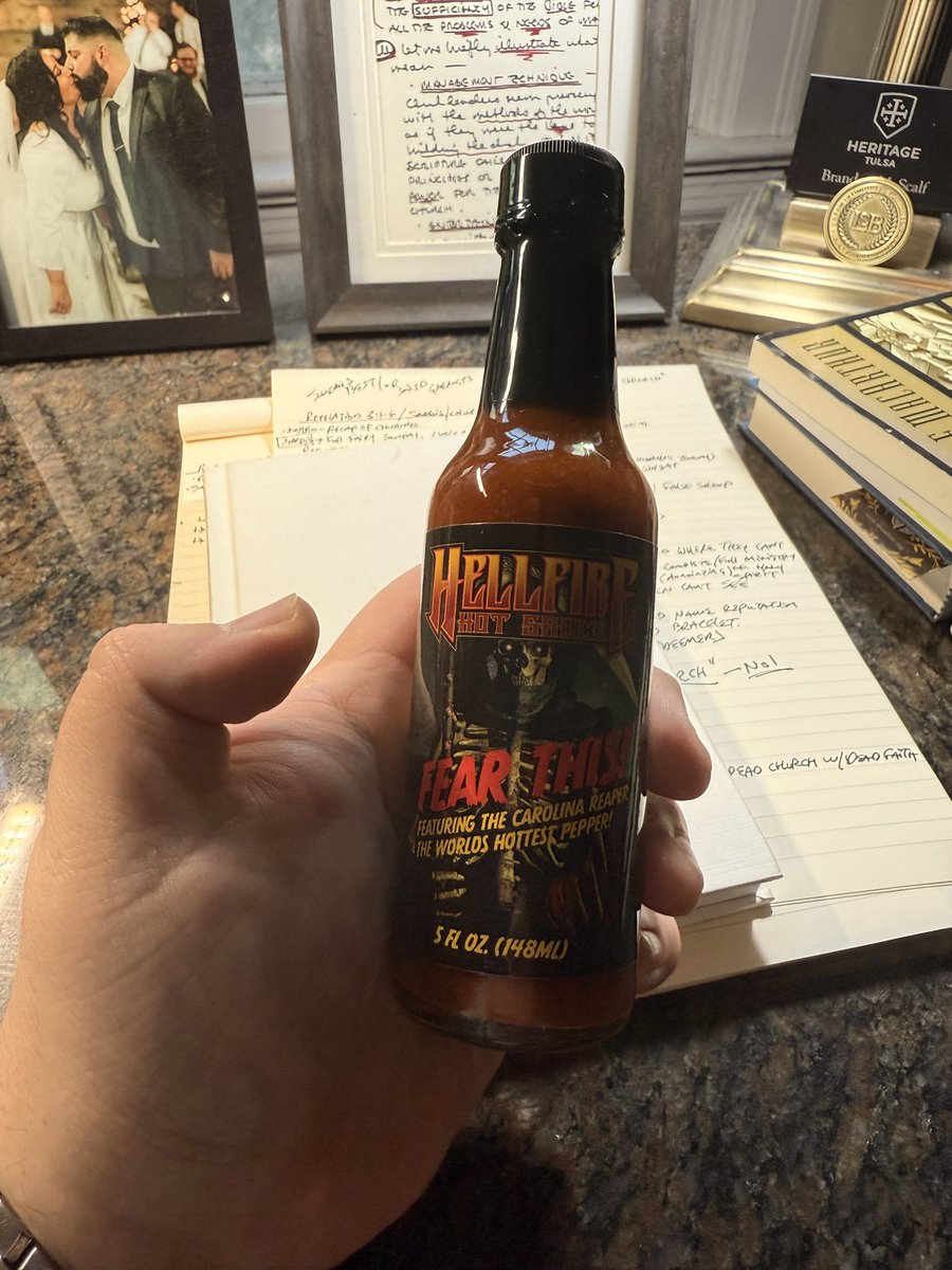 brandonmscalf's tweet image. Every year on my birthday @NathanielJolly tries to find a hot sauce I can’t handle. 
So far he has not succeeded in his mission. 
Good friend. 
Bad mission. 😂

This years attempt: