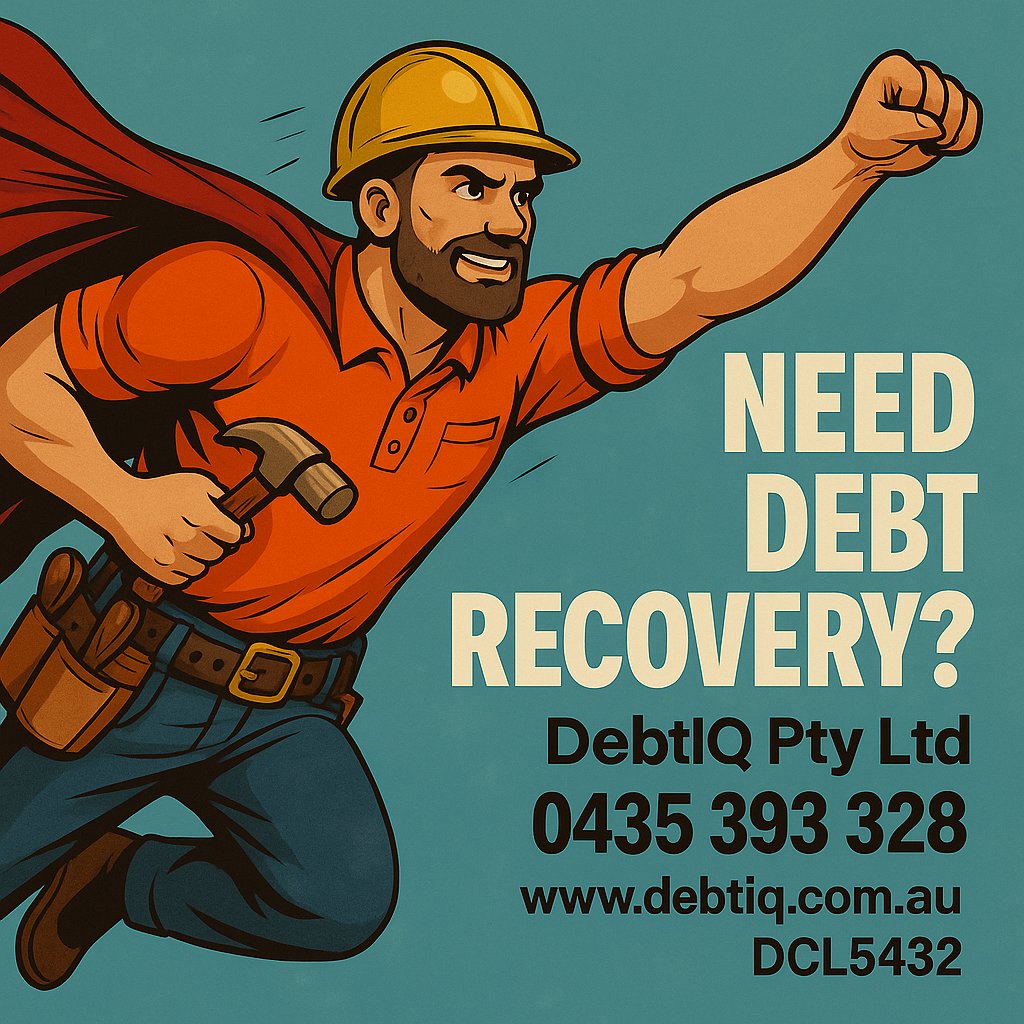PrivateBullseye's tweet photo. Sick of chasing money you’re owed?

If you're a tradie or small business owner, DebtIQ Pty Ltd is here to help.

Visit: https://t.co/tSEvtnFFxt 

Call: 0435 393 328.
DebtIQ Pty Ltd | DCL5432

#Tradesman #TradieLife #Construction #Builder #Electrician #Plumber #Carpenter https://t.co/5VneqQeurH