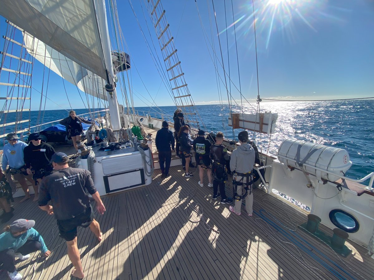 YoungEndeavour1's tweet image. ⚓Captain's Log V13/25 - Day 02
"The whale migration is in full swing and the crew were treated to a family of three whales conducting synchronised jumps during the forenoon today."
💻Full Captains Log on our Website.