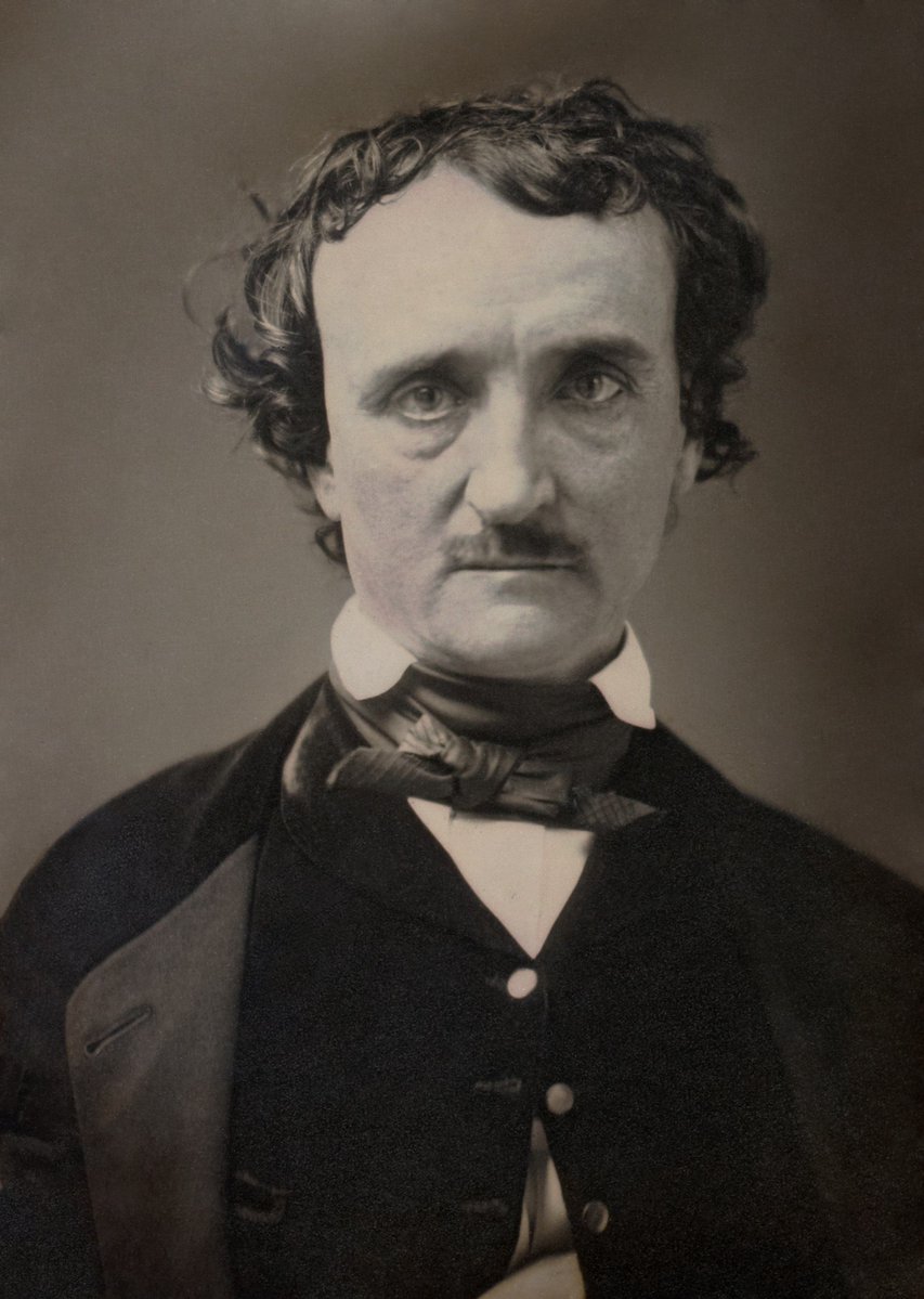 Daguerreotype of Edgar Allan Poe, taken shortly before his death in 1849.