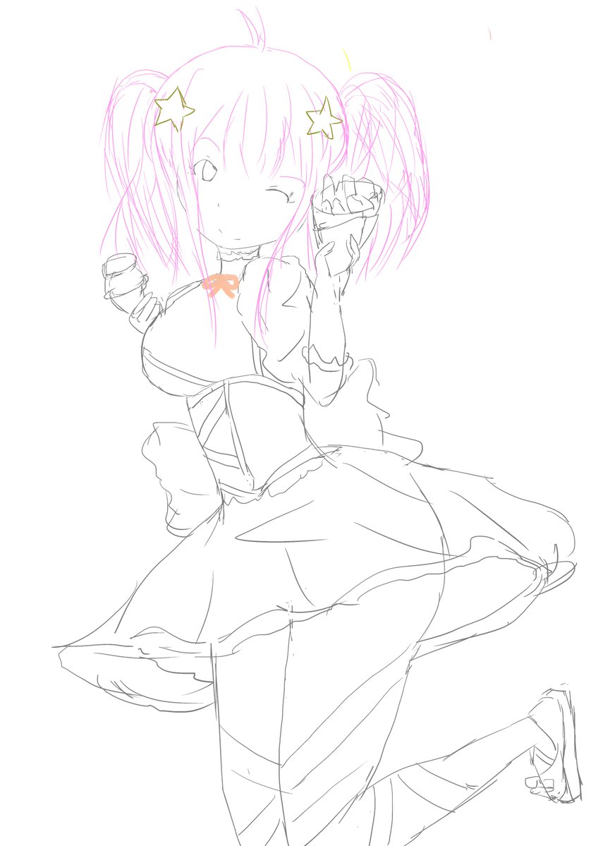 seisekispring's tweet image. なんかのラフ