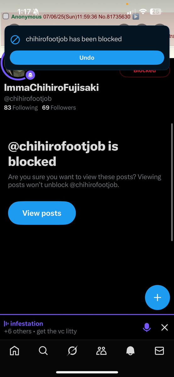 INf3stxtion_'s tweet image. Only person ive ever blocked