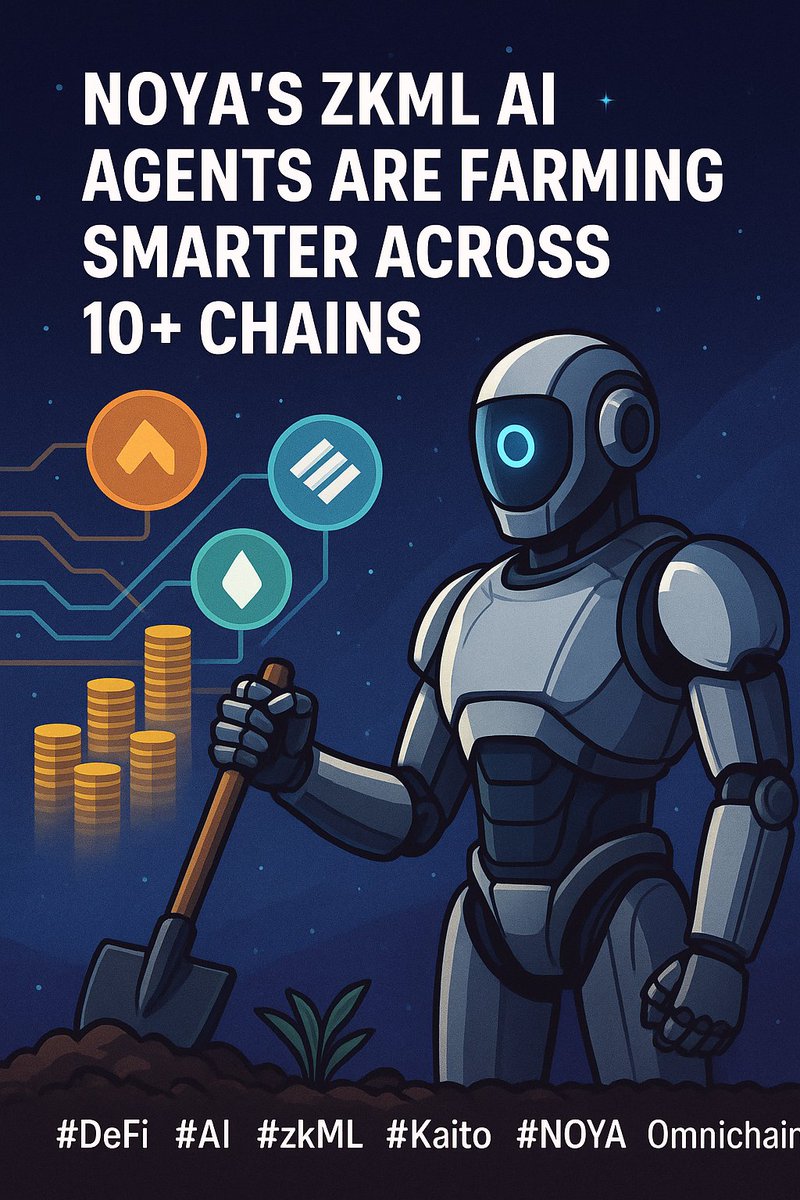 RealAitia's tweet image. GM GM Mates,
Do you know;
Most are chasing APRs manually.
Meanwhile, NOYA’s zkML AI agents are farming smarter across 10+ chains.
500+ pools. Zero code. Real yield.
The Space Race is live; points = future power.
Don’t watch. Farm with @NetworkNoya.
Before the token drops.