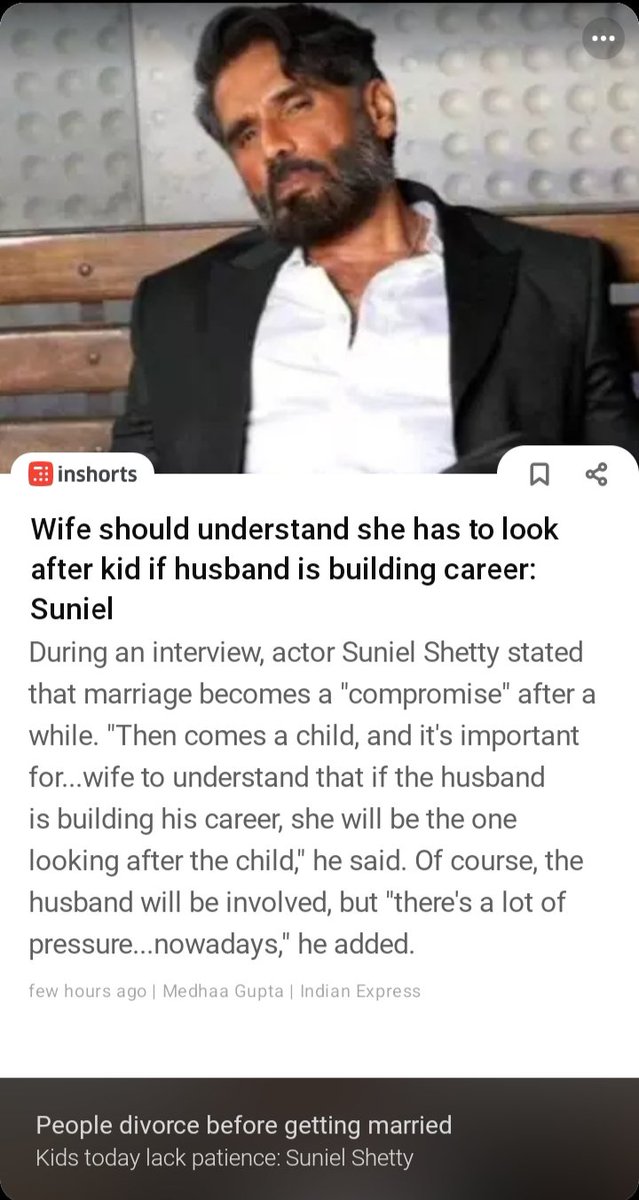 Rads0071's tweet image. Suniel Shetty says that a woman should look after kids if her husband is building a career 

It&apos;s a naked truth that he could say only after retiring from the film industry. 

#FeminismIsCancer