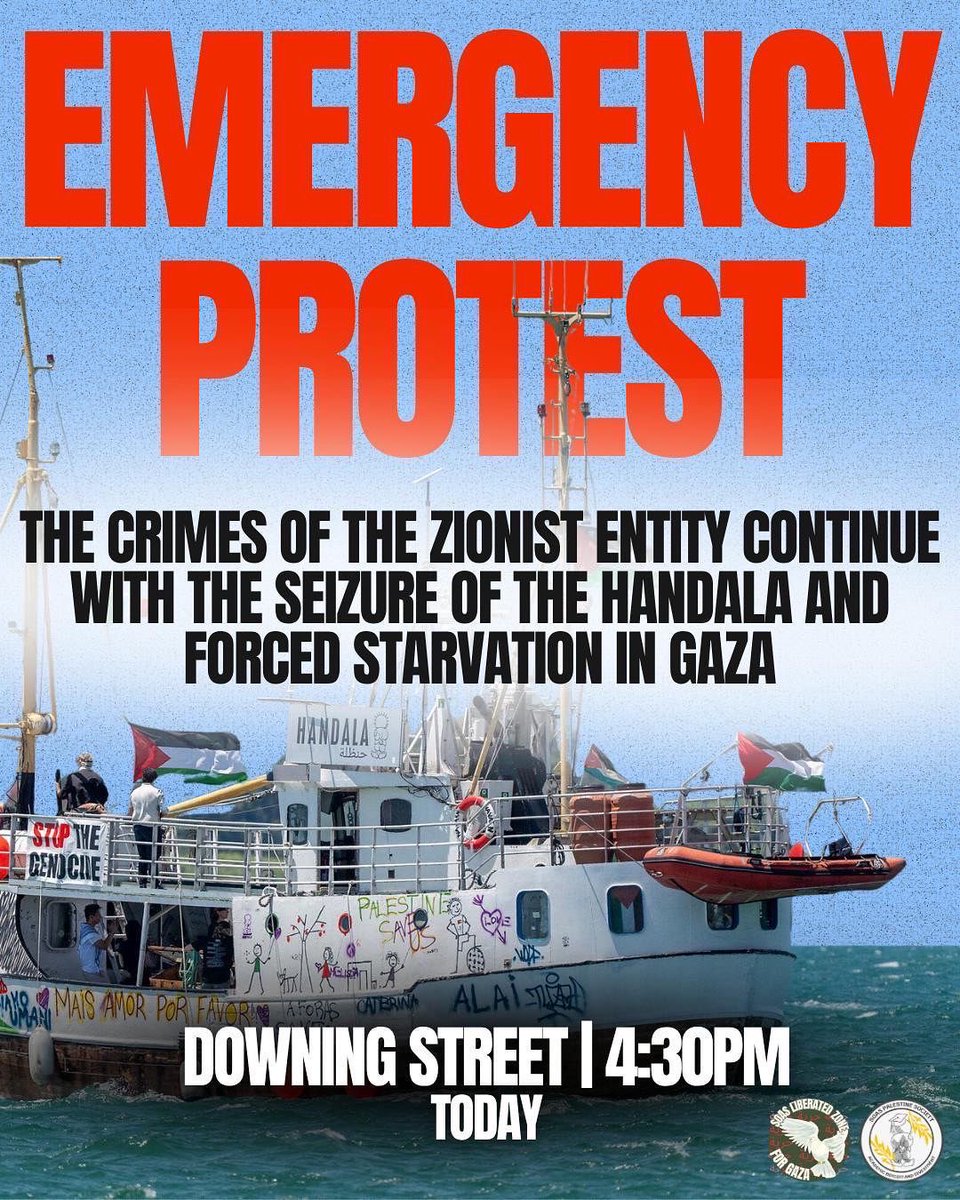 #SocialistSunday 
Emergency protest today outside Downing Street
