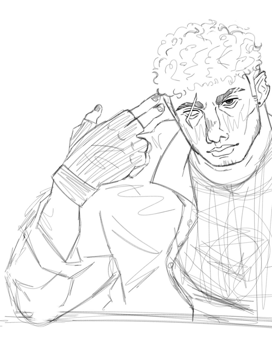 LexisArrow's tweet image. Very self indulgent stacks art (cus I think drawing him with scars is cool cus..ya know the whole mafia thing)