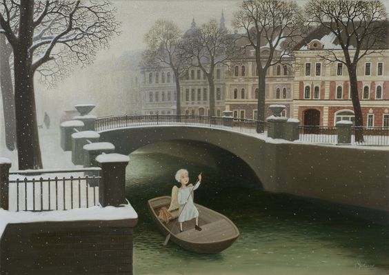 Валентин Губарев. «Ангел в городе». Холст, масло.