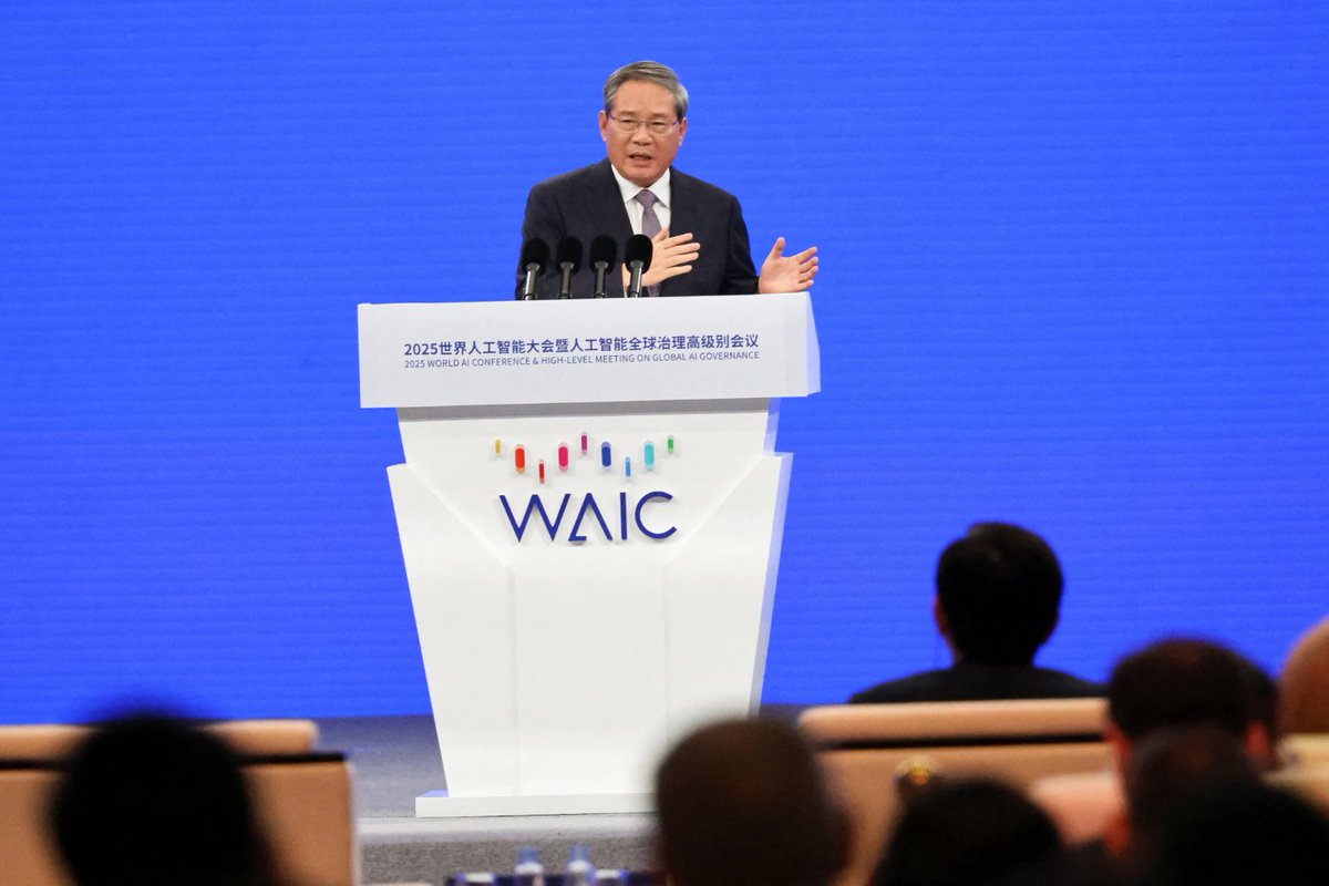 Chinese Premier Li Qiang calls for a global AI governance center, urging international cooperation to ensure equitable, secure, and accessible AI development for all nations.   scmp.com/news/china/pol…