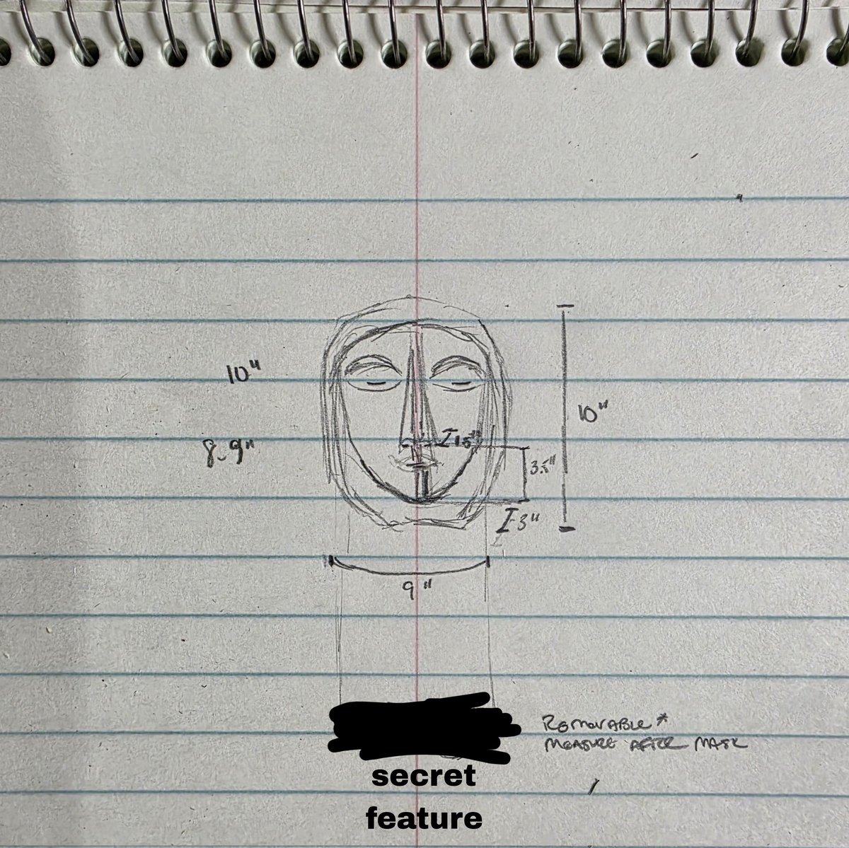 a self study of the study of the self by <a href="/batzdu/">batzdu</a>

working on a custom mask for the goat himself
hard to grasp from the 2d sketch but will have the classic red hood, blue features that are an homage to the og pfp, and depth to mimic the shadows that make his portraits so distinct.