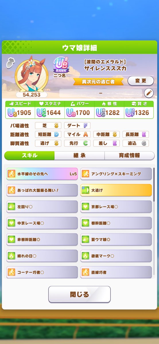 スリーSきたのにアーモンドアイ未完走😭
 #ウマ娘