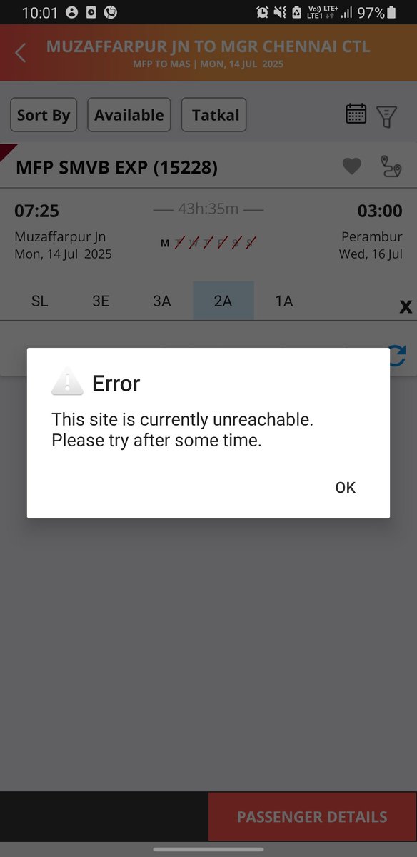 15_zaid's tweet photo. Dear @AshwiniVaishnaw ji, I verified Aadhaar, opened IRCTC on time, selected my train, filled everything… but the moment I reached checkout, the app crashed. What’s the point of all this verification when a common man still can’t book a Tatkal ticket? It truly breaks our trust. https://t.co/KKGREra4TM