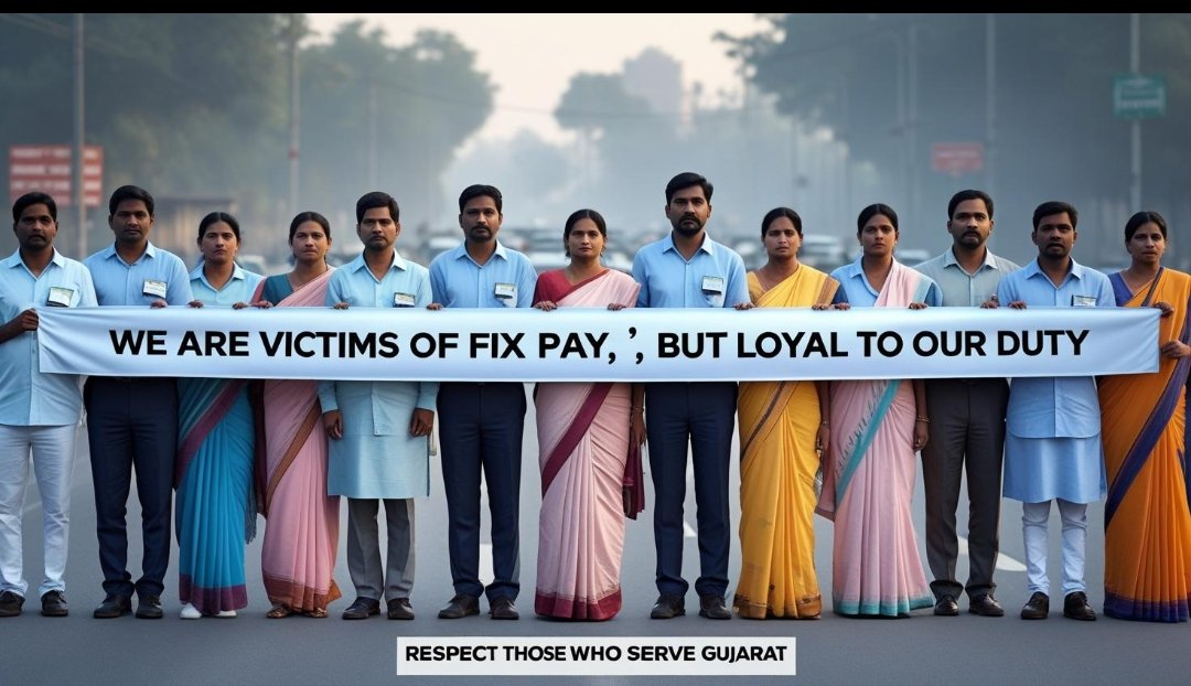 ફિક્સ પે વ્યવસ્થાએ ગુજરાતના હજારો કર્મચારીઓના માનસિક અને આર્થિક સુરક્ષાને પડકાર્યો છે.
5 વર્ષ સુધી હક્કોથી વંચિત રાખવી કેવળ ખર્ચ બચત નહિ, અન્યાય છે.
સારી શાસનવ્યવસ્થાની શરૂઆત કર્મચારીઓના હિતથી થાય.
#Remove_Fixpay_in_gujarat 
<a href="/AmitChavdaINC/">Amit Chavda</a> 
<a href="/Bhupendrapbjp/">Bhupendra Patel</a> 
<a href="/CMOGuj/">CMO Gujarat</a> 
<a href="/RahulGandhi/">Rahul Gandhi</a>