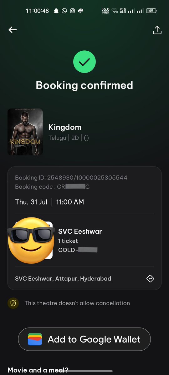 PrinceNanda06's tweet image. Booked Anna @TheDeverakonda 

#Kingdom