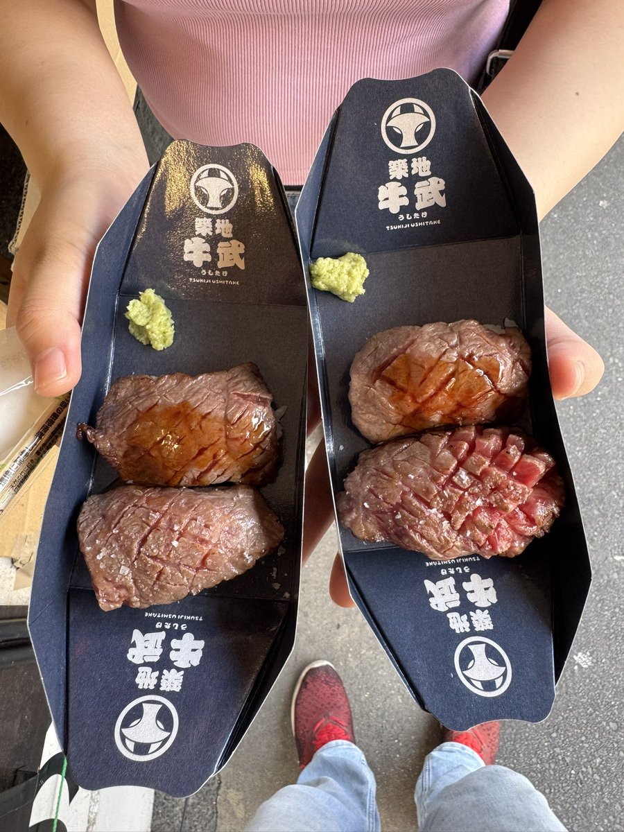 binbou_FD3S's tweet image. 今日は2回目の築地の食べ歩きです💖

お金は💴使っちゃうけど
本当に美味しくて止まらないです笑笑💕