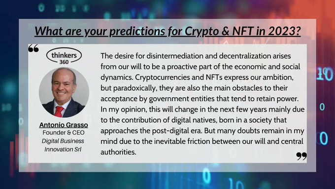 UnlockBiz's tweet image. The outstanding Blockchain has taken its first steps with cryptocurrencies and NFTs, encountering obstacles from central governments which, rightly or wrongly, fear disintermediation & decentralization.
More opinions> bit.ly/3AITOom @thinkers360 @antgrasso
#blockchain