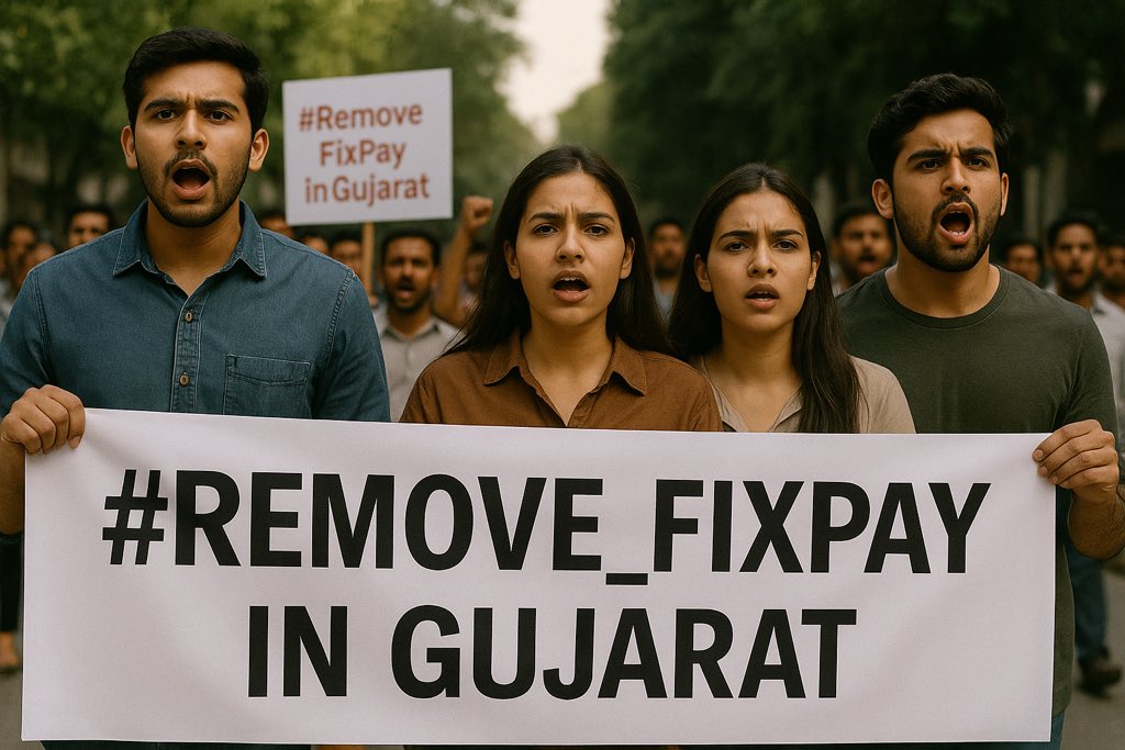 Stranger10045's tweet image. लगातार कई महीने से हर रविवार गुजरात के आउटसोर्सिंग एवम फिक्स पगार कर्मचारी अपना विरोध दिखा रहे हैं, गुजरात सरकार की दमनकारी नीतियों के विरुद्ध!
#Remov_Fix_Pay_In_Gujrat