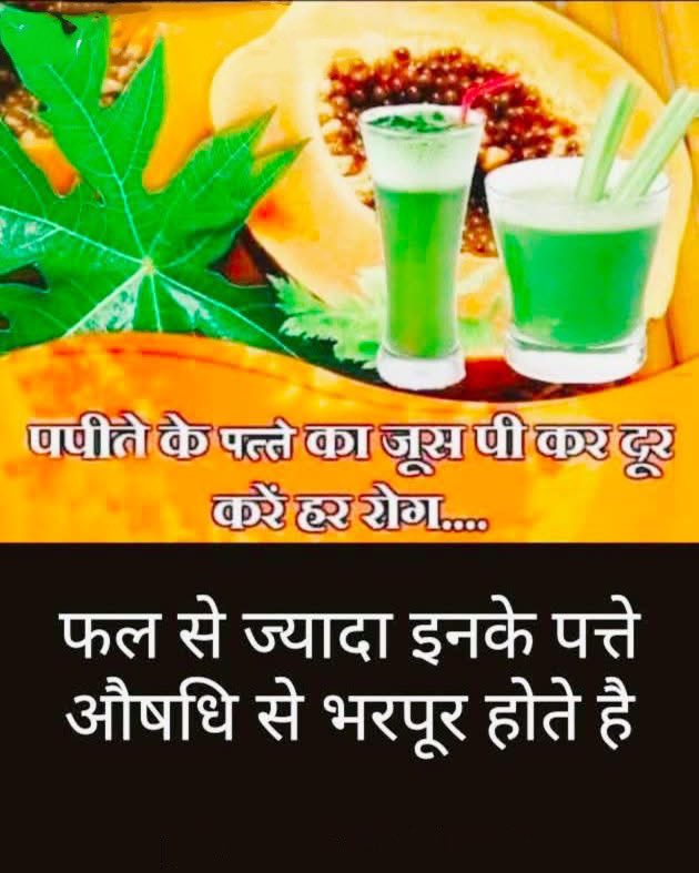 arun1935arun's tweet image. पपीते के पत्ते का जूस पीकर दूर करें हर रोग,,,,....
पपीते के पत्तों के रस में कैंसर विरोधी गुण होते हैं जो कि इम्यूनिटी को बढ़ाने में मदद करते हैं और सर्वाइकल कैंसर, ब्रेस्ट कैंसर, अग्न्याशय, जिगर और फेफड़ों के कैंसर को होने से रोकते हैं।
🧵
