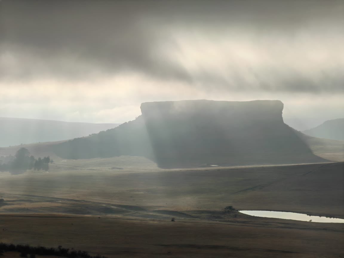 chrischameleon's tweet image. many people:
‘there are no straight lines in nature’
the mountain shadow outside my bedroom window this morning:
‘hold my beer’