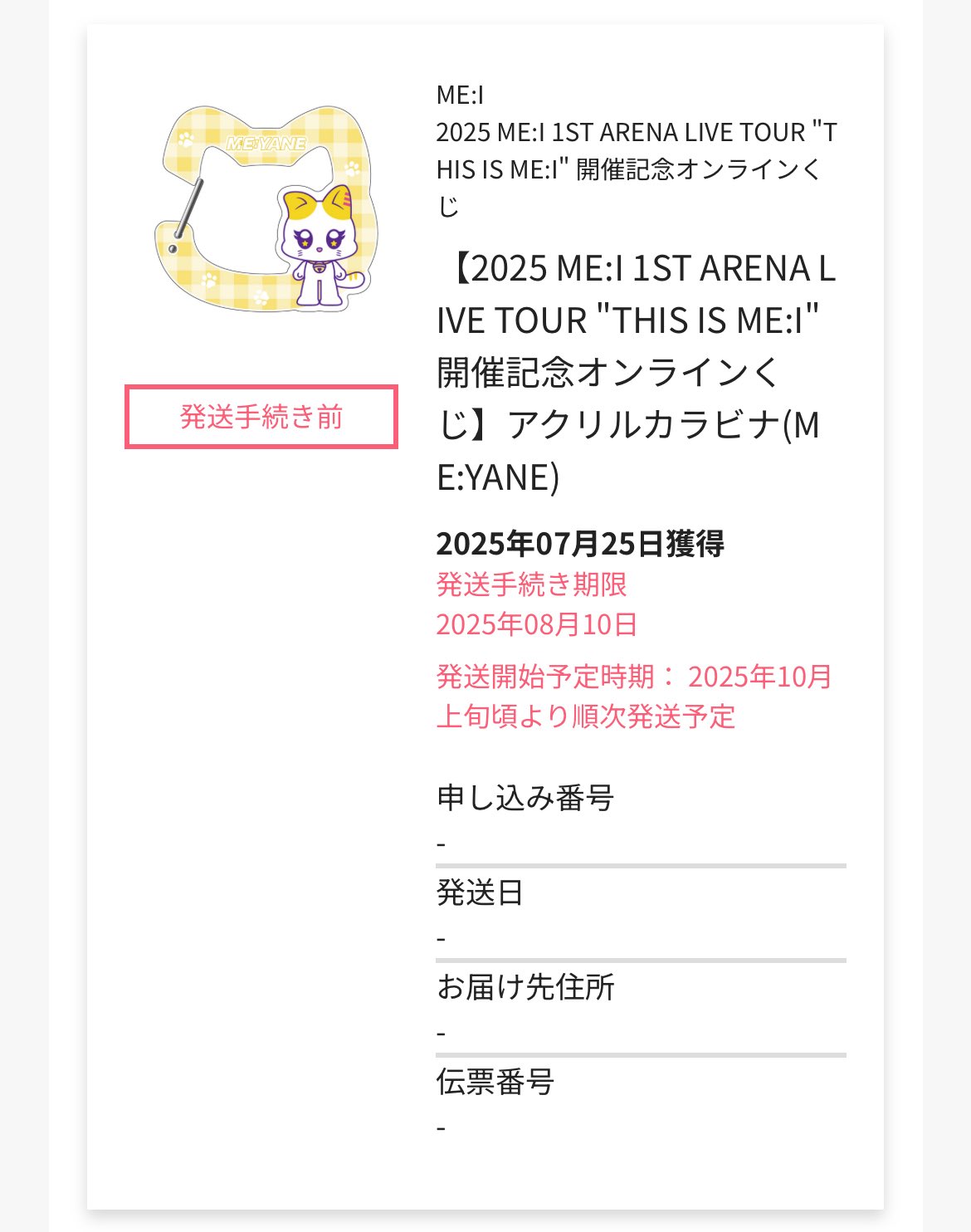 ME:I オンラインくじ ビーズブレスレット 加藤心 ME:I Hi-Summer オンラインくじ C賞 ビーズブレスレット 櫻井