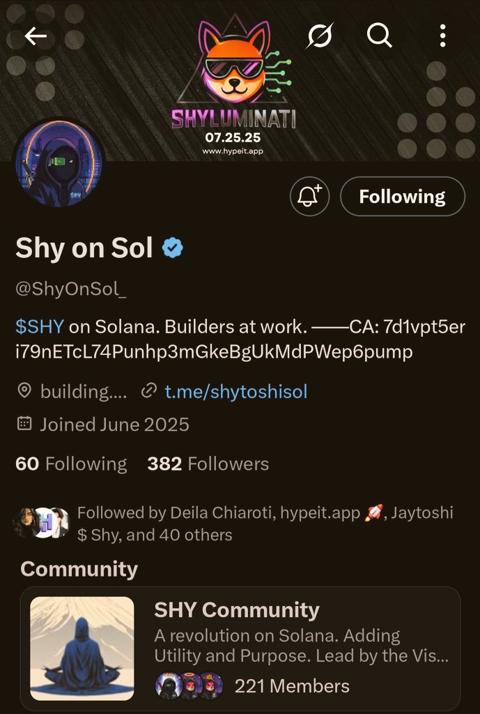 MemToshi_'s tweet image. My Investment Is $SHY
I’m here for the long term.
I DCA every week.
I believe in the vision.
I support the team.
I stand with $SHY — all the way.