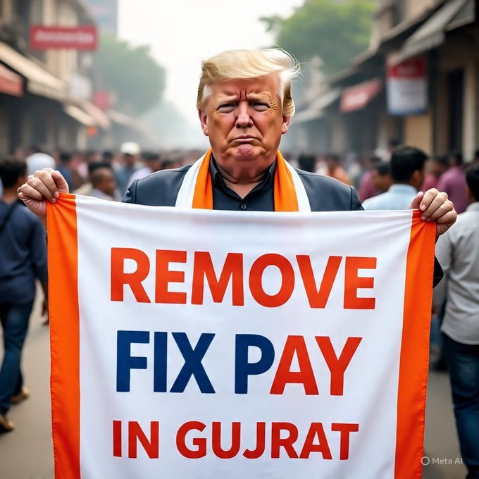 #Remove_Fixpay_in_gujarat
प्रधानमंत्री कहते हैं “सबका साथ, सबका विकास– तो फिर कर्मचारियों का शोषण क्यों?
#Remove_Fixpay_in_Gujarat 
<a href="/devanshijoshi71/">Devanshi Joshi</a>
<a href="/hdraval93/">Hiren</a>
<a href="/YAJadeja/">Yuvrajsinh Jadeja</a>
<a href="/isudan_gadhvi/">Isudan Gadhvi</a>
<a href="/Gopal_Italia/">Gopal Italia</a>
<a href="/tejasmajithiya5/">તેજસ મજીઠીયા</a>
<a href="/GenibenThakor/">Geniben Thakor</a>
 <a href="/GulabsinhRajput/">Gulabsinh Rajput</a>
 <a href="/isudan_gadhvi/">Isudan Gadhvi</a>
 <a href="/INCGujarat/">Gujarat Congress</a>