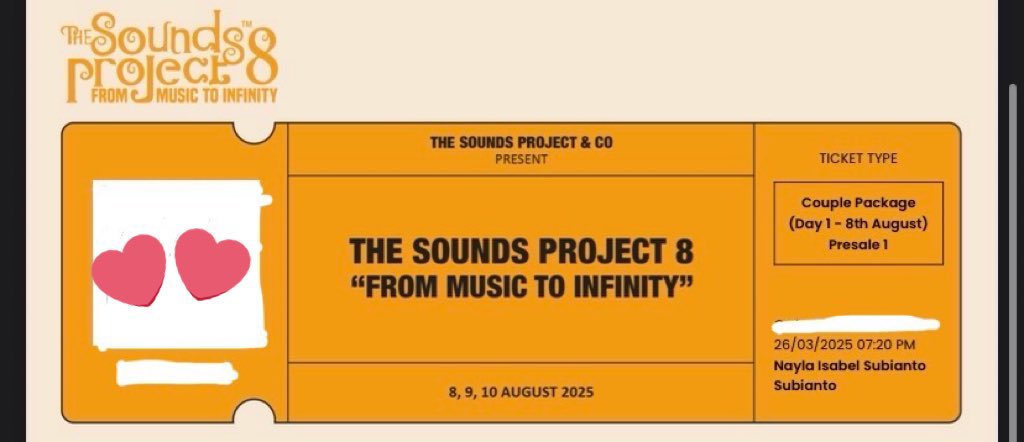 httpshyeinn's tweet photo. WTS || Want To Sell
Tiket Couple Package (2tix)
The Sound Project TSP DAY 1 (250K)

TRUSTED 100% ✅
Tiket Pribadi ‼️
Alasan Jual: Mau ganti jadi Day 2 😓

#WTS #TheSoundProject #Wanttosell #TSP https://t.co/tok2zq5mWB
