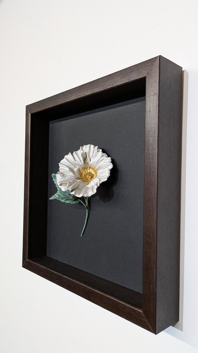 重松三保三「芙蓉花」新薏苪展出品作家 昭和初期作品 重松三保三「芙蓉花」新薏苪展出品作家 昭和初期作品