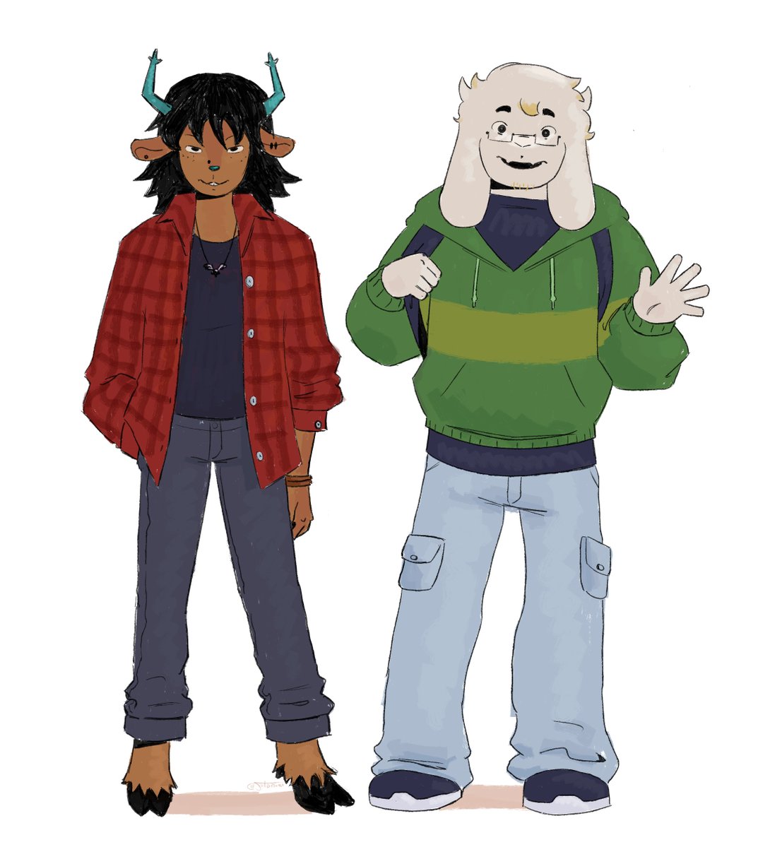 jotanuki_'s tweet image. dess and azzy for my new followers  
#dessriel #DELTARUNE
