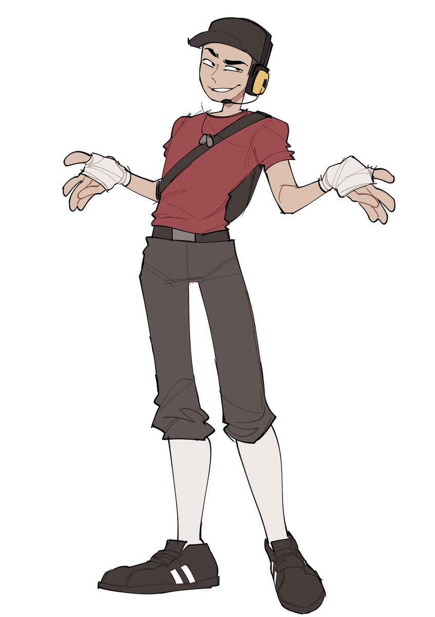 steVince13's tweet image. scout I drew like ages ago
I need to draw him again
#tf2